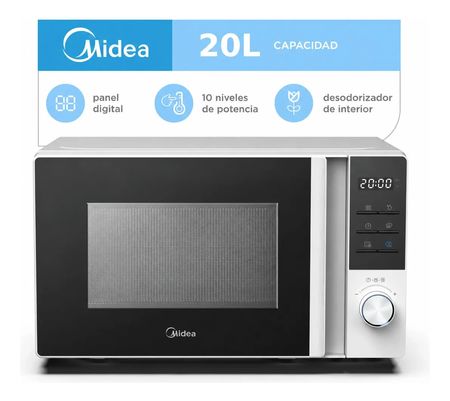 Horno Microondas Midea 20 Lts Digtal 700w Blanco