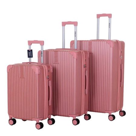 Set 3 Valijas Dudley Fibra Rigida ABS+PP Rosa Gold (28"- 24"-20")