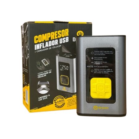 Compresor De Aire Driven Usb Y Cargador De Celular 17 Mm