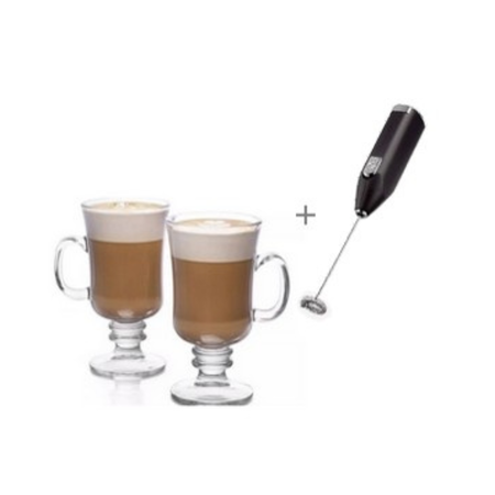 Batidor de leche +2 jarros grandes Coffee