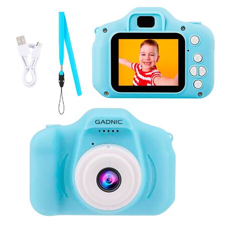 Cámara de Fotos Gadnic Digital Para Niños Función Resistente a Golpes (Celeste)
