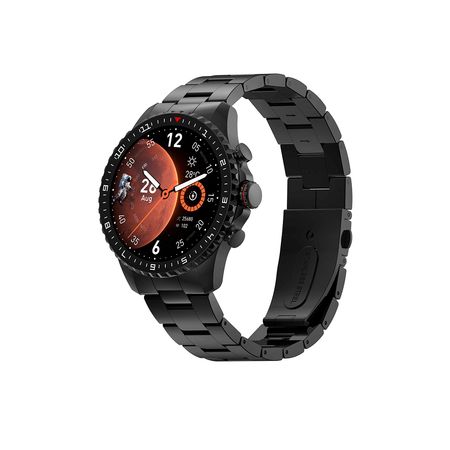 Smartwatch Dekkin Titanium Black Correa Metalica