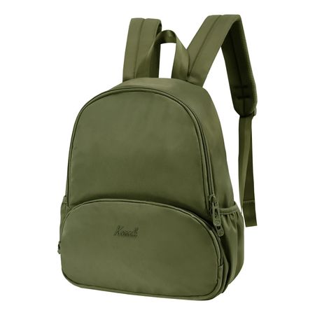 Mochila Urbana Para Mujer Kossok Diva Premium Verde Liso Militar