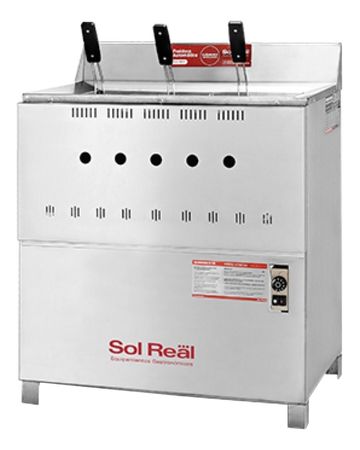 Freidora Automatica Sol Real 42 Lts Full Inox 257a Ge Plata