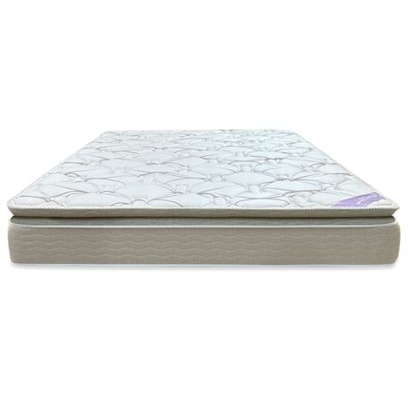 Colchon de Resorte Pocket Inducol Pocket Extra Comfort King Size 180x200x24cm Con Marco Perimetral de Espuma Rigida con Pillow
