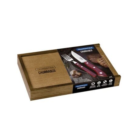 Cubiertos Tramontina Chuurrasco Polywood 29899/501