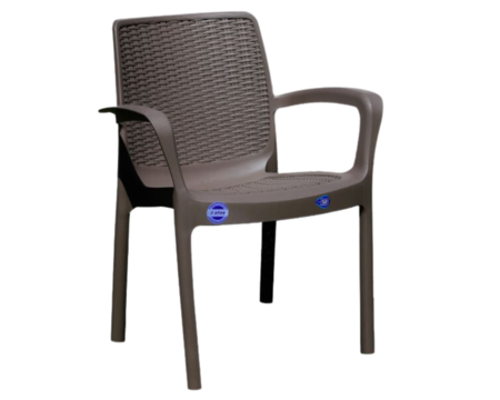 Silla Plastica Guinea Estilo Ratan Capuchino Voss