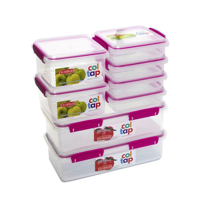 Set de 8 contenedores De Alimentos Coltap Colombraro - Vista 5
