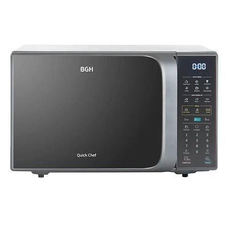 Microondas BGH Digital Plata 28lts Con Grill 1250w