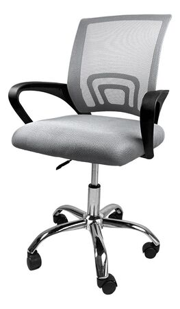 Silla Escritorio Ergonómica Oficina Giratoria con Ruedas Color Gris