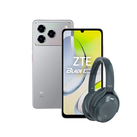 Combo ZTE A56 Pro 128GB 12GB RAM Grey + Auricular Vincha Hune Bluetooth