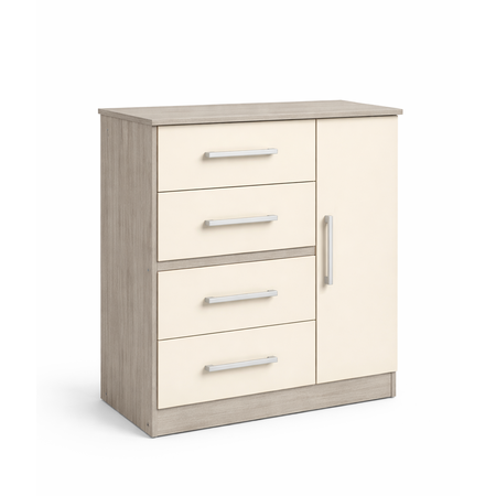 Comoda Chifonier de 1 Puerta y 4 Cajones Golden Oregon Maximo Fortaleza