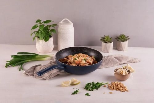 Wok 28 Cm Antiadherente Ilko Granito Navy Azul - Vista 4