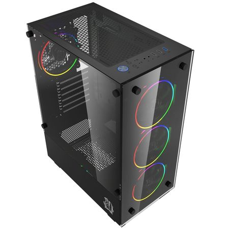 Gabinete Raptor Infinity Mesh TG x2 Mid-Tower RGB Fan x4