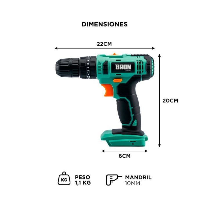 Taladro Percutor Atornillador 12v Gadnic Potencia y Precisión - Vista 6