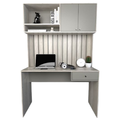 Escritorio Varillado Con Alzada 3104 Nevado/Gris Tables