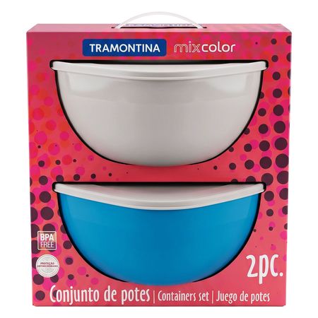 Juego de 2 potes contenedores mix color - Tramontina