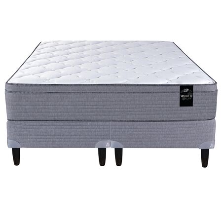 Colchon y Sommier King Koil Bradford Super Queen 160x200cm Espuma de Alta Densidad con Europillow
