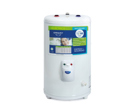 Termotanque Electrico 60l Conexión Dual Colgar/Pie Tqe60 Dual Ormay