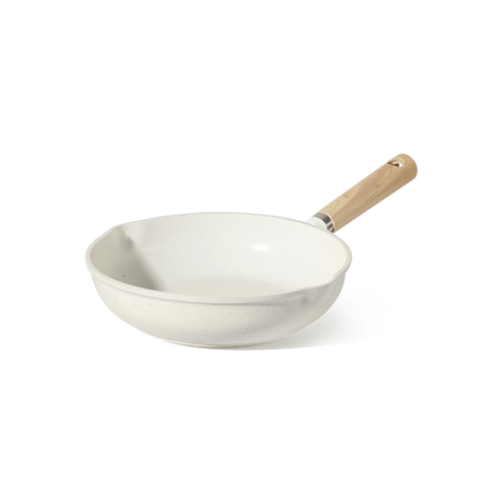 SARTÉN 20 CM CAROTE CREMA CERÁMICA CON MANGO DE MADERA (A09674)