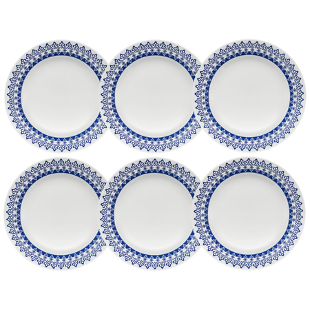 SET X 6 PLATOS PLAYOS 24CM GRECIA OXFORD