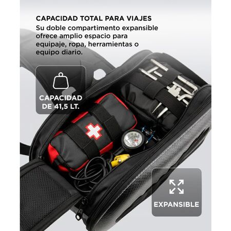 Bolso Doble Para Sillín de Moto Lateral Gadnic Impermeable 