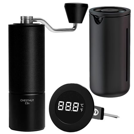 Kit De Molinillo Prensa Francesa Y Termómetro Time More Barista