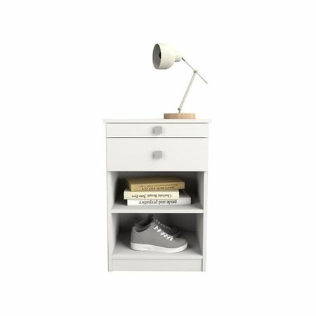 Mesa de Luz con Desayunador DS Home Blanco 45x70x36 cm