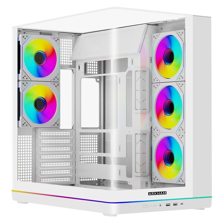 Gabinete Arkham Boreal 5xFan ARGB ATX Blanco - Vista 1