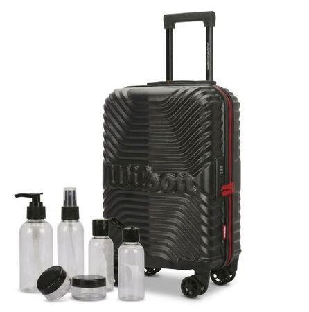 Valija Carry On ABS negra 20" Wilson con set X6 envases neceser