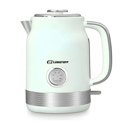 Pava Electrica Lusqtoff Lq-pv805b C/reloj Termometro 1,7lts Verde Claro