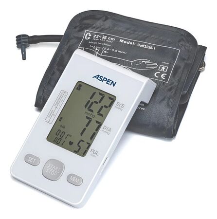 Tensiómetro Digital De Brazo Automático Aspen Dbp-6192 Blanco