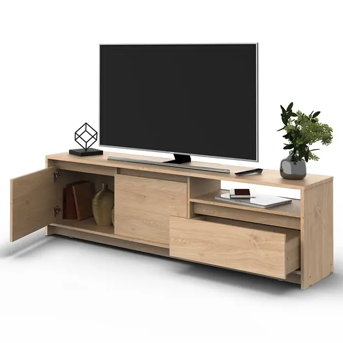 RACK TV C/2P 1 CAJ RCN180 ROBLE KENDAL DIELFE - Vista 2