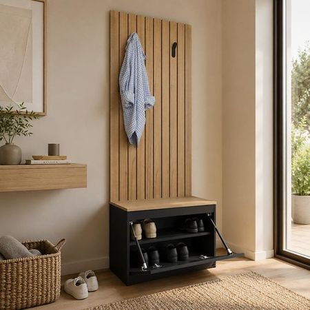 Recibidor Funcional DS Home Olmo Negro 64x180x36 cm