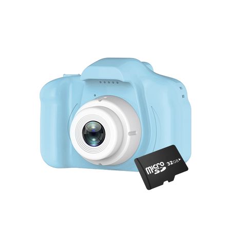 Cámara Digital HD 720p 12mpx Color Celeste + Memoria Micro Sd 32gb
