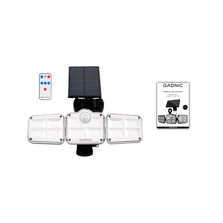 Reflector Solar Luz Led Gadnic 3 Paneles Ultra Potentes 5,5 V/0,55 W