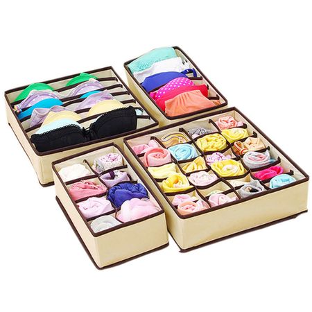 Kit x4 de Organizadores de Cajón Gadnic Medias / Ropa Interior