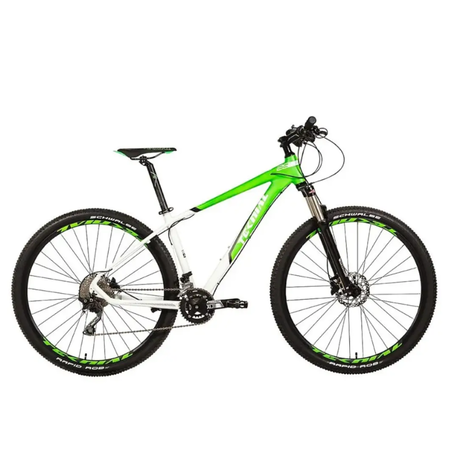 Bicicleta MTB Teknial Tarpan SL R29 20V Talle L Deore Blanco/Verde Disco Hidr.