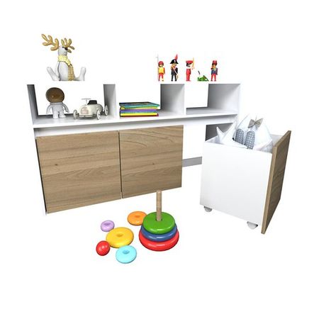 Juguetero 3 Cajones DS Home Blanco Olmo 127x70x36 cm