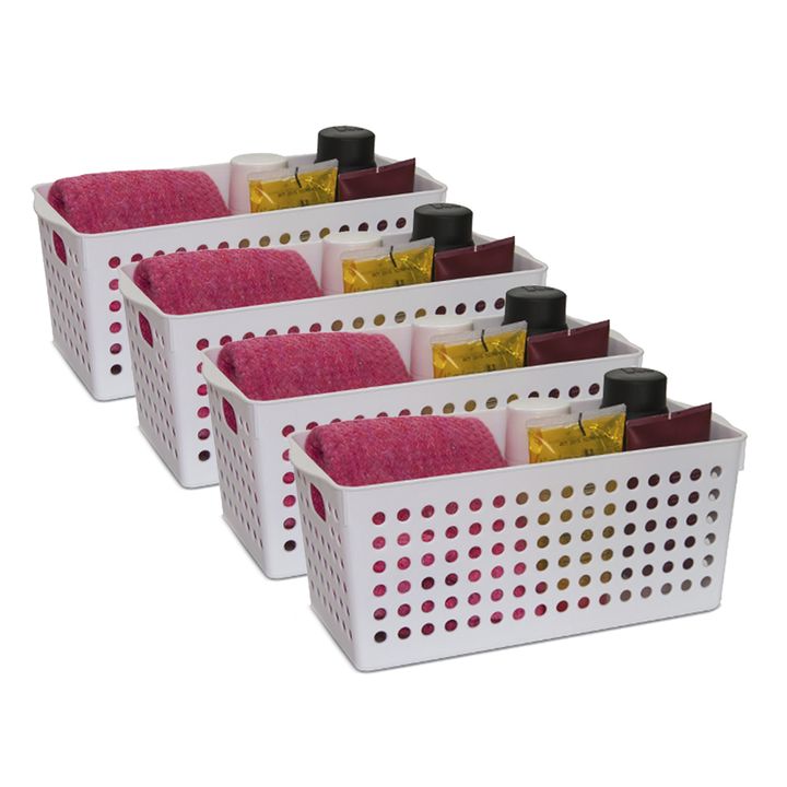 Set 4 Cestos Organizadores Rectangular Calado - Colombraro - Vista 1