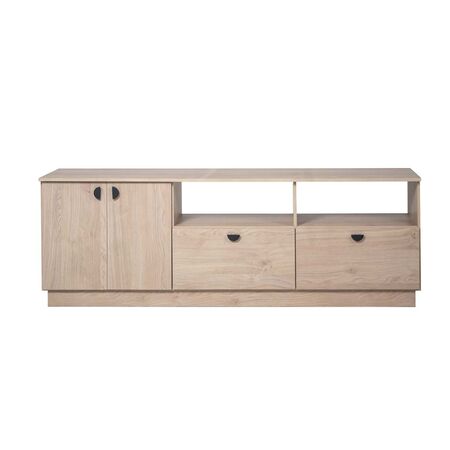 MUEBLE RACK DE TV DE 180 CM LEYENDA DE 4 PUERTAS ROBLE KENDAL