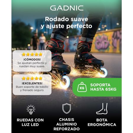Roller Profesional Gadnic RL01 Plus Aluminio Extensible Ruedas PU - Large