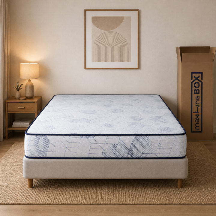 Colchon en Caja Maxiking Box Super Queen 160x200x22cm Espuma de Alta Densidad - Vista 1