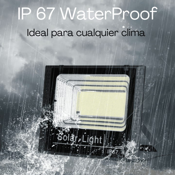 Reflector Led 200w con Panel Solar Exterior + Control Remoto DON ACERO - Vista 6