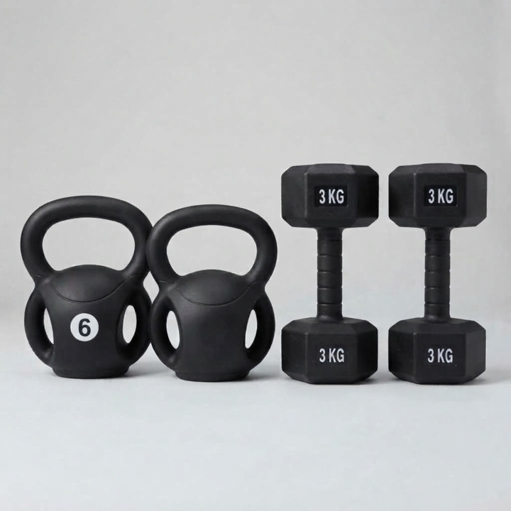 Pesa Rusa con Manijas Laterales 6 Kg + Par de Tobilleras 3 Kg - Vista 2