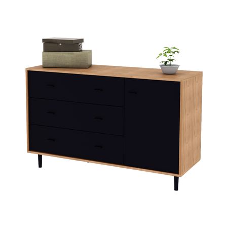 Cómoda Centro Estant Mallorca Negra Alto 78cm Ancho 125cm