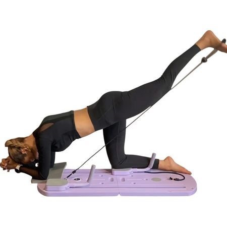 Tabla Pilates Reformer Plegable Gym Maquina Casa Alpina Lila