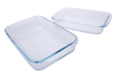 Set De 2 Fuentes De Vidrio Rectangulares 1.5L 2.5L