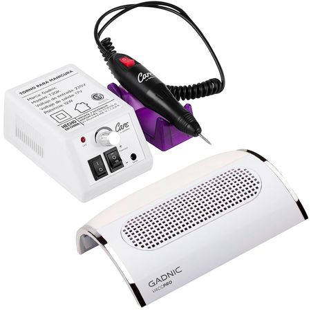 Kit de Extractor De Polvo Para Uñas + Torno Manicura Gadnic 