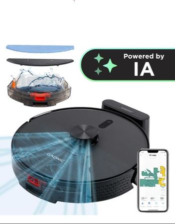 Aspiradora Robot Trapeadora Gadnic AspiRob Recargable Inteligente Detecta Obstáculos Mapeo App